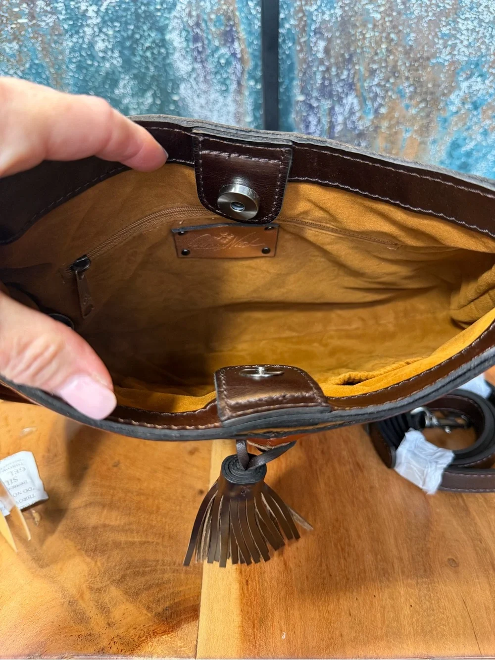 Patricia Nash Western 2010s Montana Camille Leather Hobo Crossbody